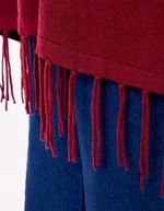 Poncho maille col roulé imprimé La Fiancée
