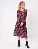 Robe midi maille imprimé La Fiancée