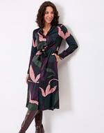 Robe chemise midi fluide à nouer imprimé La Fiancée