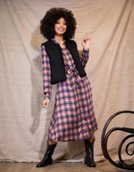 Robe chemise midi fluide à nouer imprimé La Fiancée
