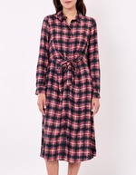 Robe chemise midi fluide à nouer imprimé La Fiancée