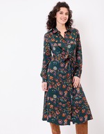 Robe chemise midi fluide à nouer imprimé La Fiancée