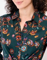 Robe chemise midi fluide à nouer imprimé La Fiancée