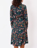 Robe chemise midi fluide à nouer imprimé La Fiancée