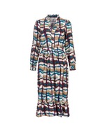 Robe midi fluide volants imprimé La Fiancée
