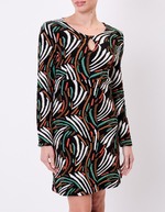Robe maille jacquard ajustée imprimé La Fiancée