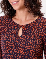Robe maille jacquard ajustée imprimé La Fiancée