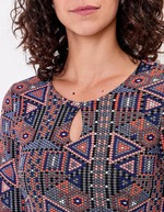 Robe maille jacquard ajustée imprimé La Fiancée