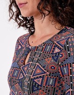 Robe maille jacquard ajustée imprimé La Fiancée