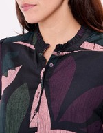 Blouse fluide volants imprimé La Fiancée
