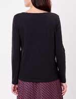 T-shirt uni coton bio col v imprimé La Fiancée
