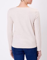 T-shirt uni coton bio col v imprimé La Fiancée