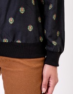 Top fluide esprit sweat imprimé La Fiancée
