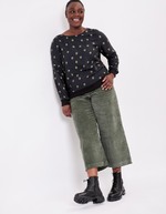 Top fluide esprit sweat imprimé La Fiancée