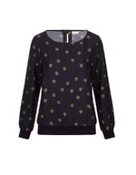Top fluide esprit sweat imprimé La Fiancée