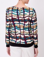 Top fluide esprit sweat imprimé La Fiancée