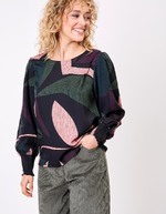 Blouse fluide satinée imprimé La Fiancée