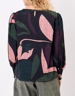 Blouse fluide satinée imprimé La Fiancée