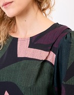 Blouse fluide satinée imprimé La Fiancée