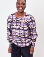 Blouse fluide satinée imprimé La Fiancée