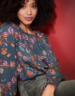 Blouse fluide satinée imprimé La Fiancée