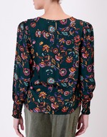 Blouse fluide satinée imprimé La Fiancée