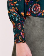 Blouse fluide satinée imprimé La Fiancée