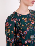 Blouse fluide satinée imprimé La Fiancée