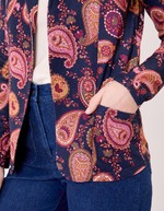 Veste souple maille bio imprimé La Fiancée