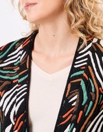 Veste souple maille jacquard imprimé La Fiancée