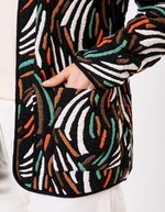 Veste souple maille jacquard imprimé La Fiancée