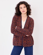 Veste souple maille jacquard imprimé La Fiancée