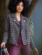 Veste courte en lainage imprimé La Fiancée