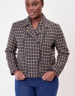 Veste courte en lainage imprimé La Fiancée