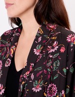 Veste kimono fluide satinée imprimé La Fiancée