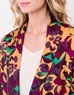 Veste kimono fluide satinée imprimé La Fiancée