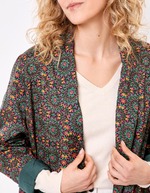 Veste kimono fluide satinée imprimé La Fiancée