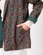 Veste kimono fluide satinée imprimé La Fiancée