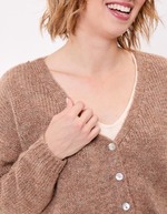 Gilet court femme uni imprimé La Fiancée