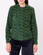 Chemise velours côtelé col rond imprimé Princesse Nomade