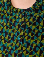 Chemise velours côtelé col rond imprimé Princesse Nomade