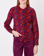 Chemise velours c&ocirc;tel&eacute; col rond imprim&eacute; Princesse Nomade