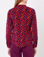 Chemise velours c&ocirc;tel&eacute; col rond imprim&eacute; Princesse Nomade