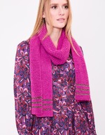 Écharpe maille chaude lurex imprimé Princesse Nomade