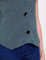 Gilet de costume maille bio imprimé Princesse Nomade