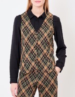 Gilet de costume maille bio imprimé Princesse Nomade