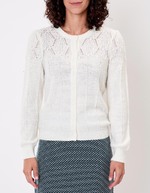 Gilet maille douce col rond imprimé Princesse Nomade