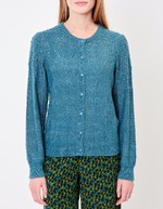Gilet maille douce col rond imprimé Princesse Nomade