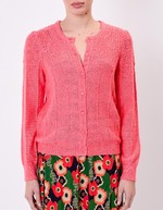 Gilet maille douce col rond imprimé Princesse Nomade