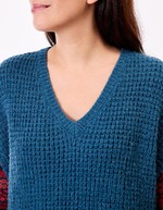 Pull sans manches maille fantaisie imprimé Princesse Nomade